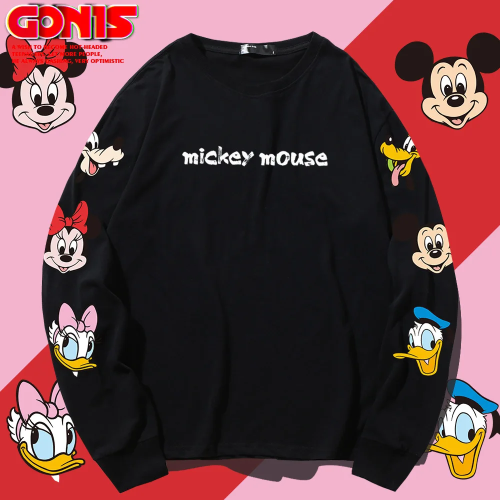 Disney Mickey T-shirt Sweater Men and Women Spring and Autumn Pure Cotton Loose Long-sleeved Bottoming Shirt Street Couple Suit
Disney Mickey T-shirt Sweater Men and Women Spring and Autumn Pure Cotton Loose Long-sleeved Bottoming Shirt Street Couple Suit