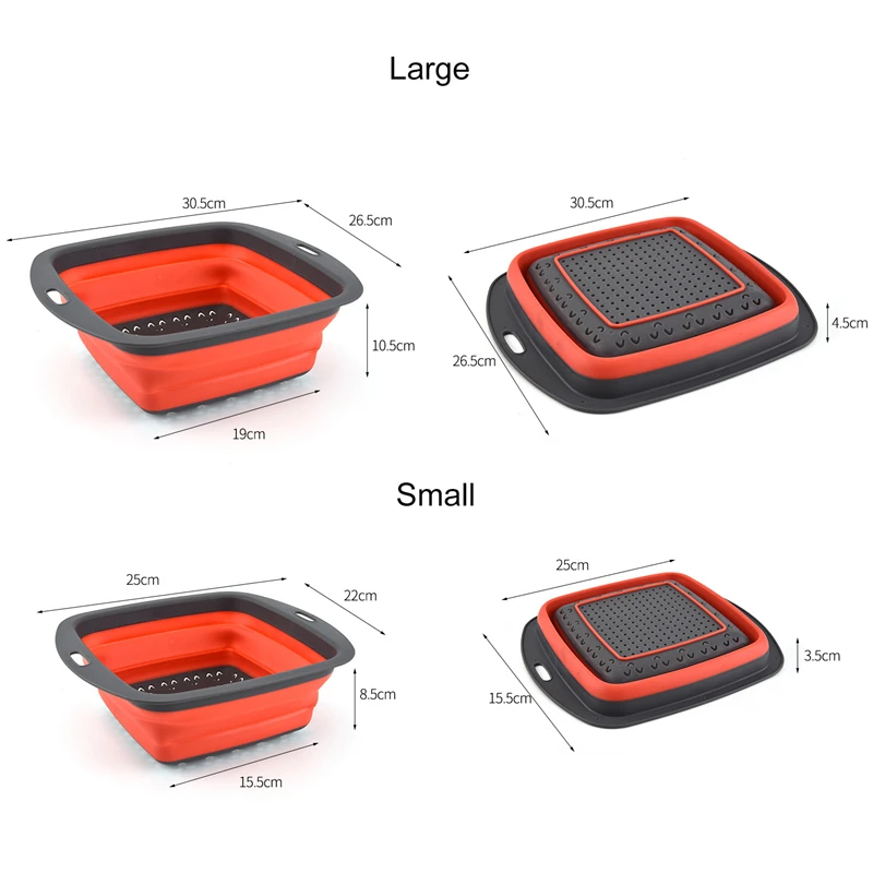 2 pcs Foldable Square Fruit Basket Multifunctional Vegetable Washing Basket Retractable Fast Drain Basket Kitchen Accessories
2 pcs Foldable Square Fruit Basket Multifunctional Vegetable Washing Basket Retractable Fast Drain Basket Kitchen Accessories