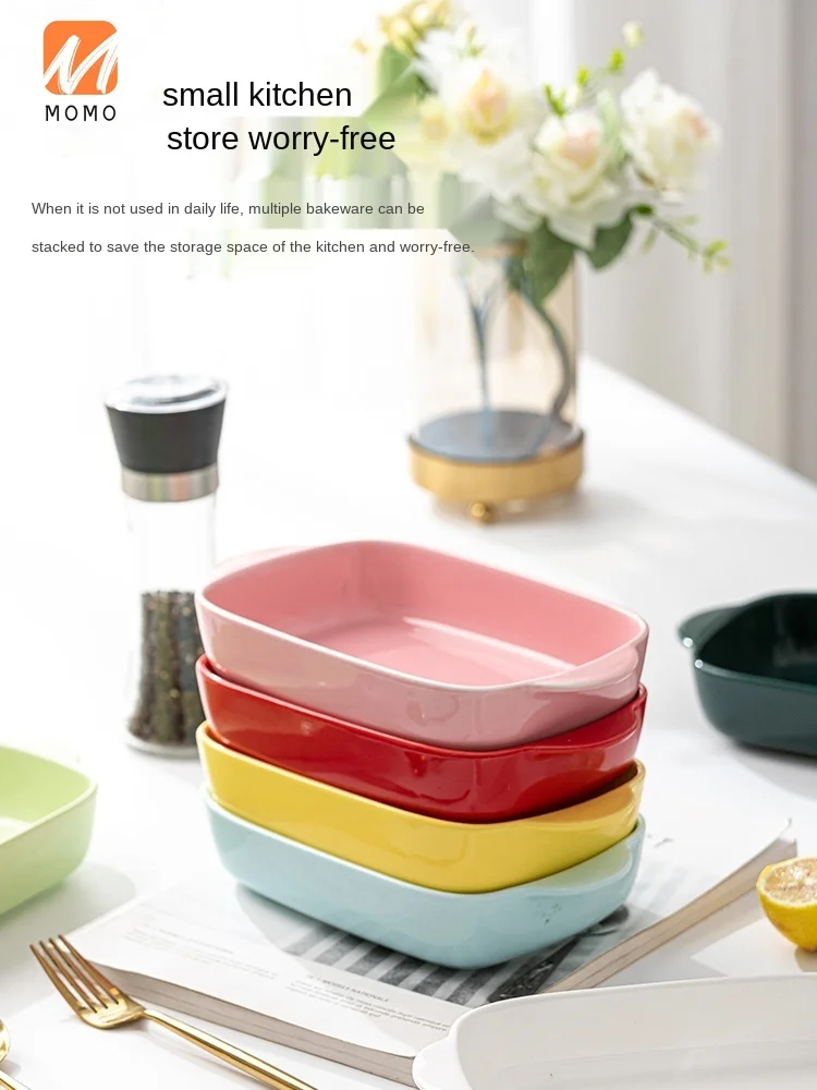 Baking Tray Baking Bowl Ceramic Cheese Baked Rice Plate and Bowl Oven Household Microwave Oven Western Cuisine Plate Dish
Baking Tray Baking Bowl Ceramic Cheese Baked Rice Plate and Bowl Oven Household Microwave Oven Western Cuisine Plate Dish