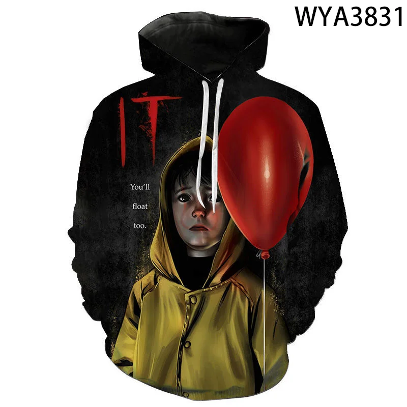 IT: Chapter Two 3D Print Hoodies Men Women Children Clown Thriller Terrorist Movie Casual Horror Joker Pullover Cool Sweatshirts
IT: Chapter Two 3D Print Hoodies Men Women Children Clown Thriller Terrorist Movie Casual Horror Joker Pullover Cool Sweatshirts