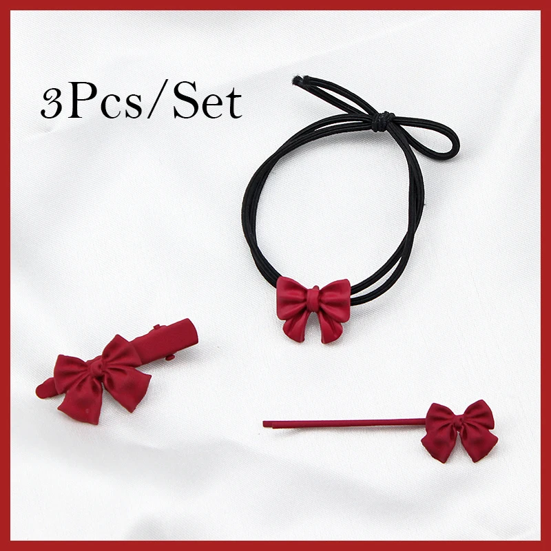 3Pcs/Set Fashion Red Bow Hairpin Cute Red Barrette Hair Clip Women Girls BB Hairgrip Korean Hair Accessories
3Pcs/Set Fashion Red Bow Hairpin Cute Red Barrette Hair Clip Women Girls BB Hairgrip Korean Hair Accessories
