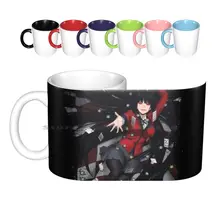 Ceramic Mugs Coffee Cups Milk Tea Mug Anime Sleeve Gambler Compulsive Yumeko Hyakkaou Ryōta Ry0ta Poker Gambling Creative
