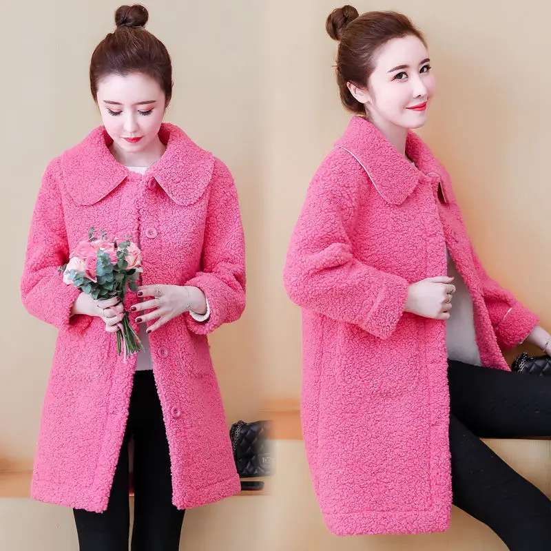 2021 New Lamb Woolen Jacket Women Winter Mid-Length Thick Warm Loose Faux Fur Woolen Coat Women Jackets
2021 New Lamb Woolen Jacket Women Winter Mid-Length Thick Warm Loose Faux Fur Woolen Coat Women Jackets