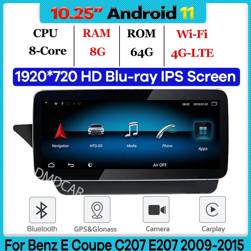 10.25" 8Core CPU 8G RAM Android 11 Car Radio GPS Multimedia Player for Mercedes Benz E Coupe C207 E207 2009-2015 CarPlay Stereo
10.25" 8Core CPU 8G RAM Android 11 Car Radio GPS Multimedia Player for Mercedes Benz E Coupe C207 E207 2009-2015 CarPlay Stereo