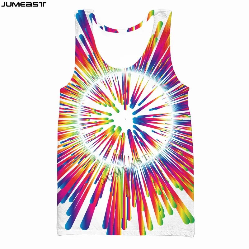 

Jumeast Men Women Vest Paint Spray Art Oversized Streetwear Harajuku Fashion Long Sleeve T Shirt Summer Pullover Tank Tops Tees