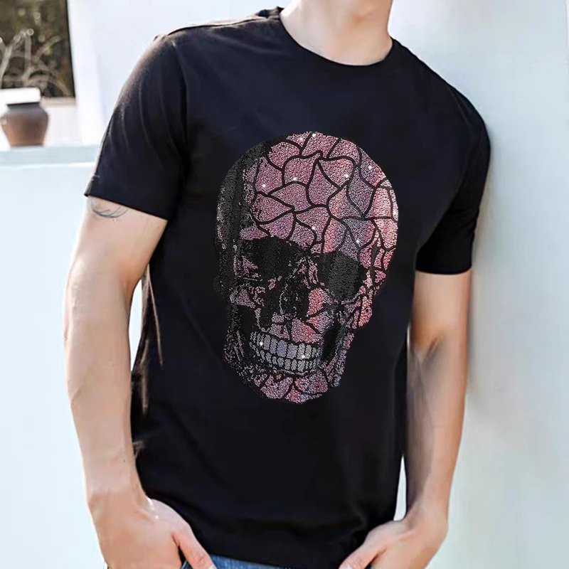 New Original Brand T-Shirt Men's Luxury Round Neck Slim Super Heavy Craft Hot Diamond Summer Fashion Short-Sleeved
New Original Brand T-Shirt Men's Luxury Round Neck Slim Super Heavy Craft Hot Diamond Summer Fashion Short-Sleeved