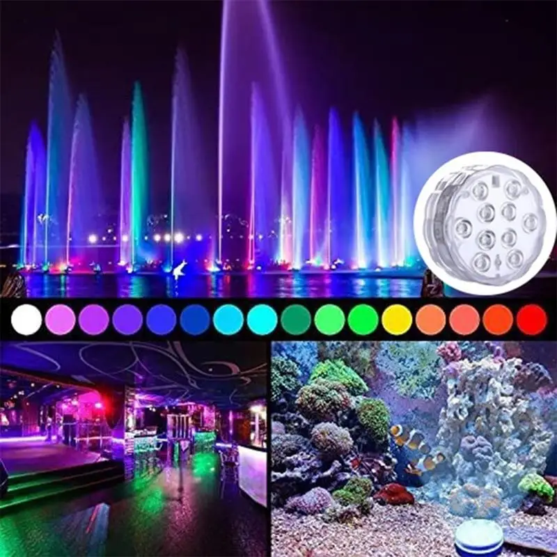 Submersible LED Light Battery Operated Color Changing Waterproof Underwater LED Lights For Pool Fountain Pond Vase Party 
Submersible LED Light Battery Operated Color Changing Waterproof Underwater LED Lights For Pool Fountain Pond Vase Party