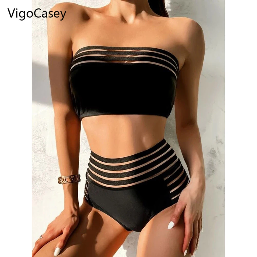 VigoCasey Sexy Bandeau Bikini Swimwear Women 2021 High Waist Swimsuit Female Off Shoulder Biquini Bathing Suit Summer Beachwear
VigoCasey Sexy Bandeau Bikini Swimwear Women 2021 High Waist Swimsuit Female Off Shoulder Biquini Bathing Suit Summer Beachwear