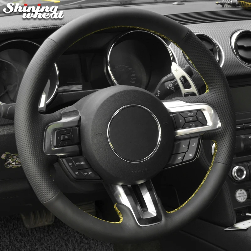 Hand Sew Black Genuine Leather Car Steering Wheel Cover for Ford Mustang 2015-2019 Mustang GT 2015- 2019
Hand Sew Black Genuine Leather Car Steering Wheel Cover for Ford Mustang 2015-2019 Mustang GT 2015- 2019