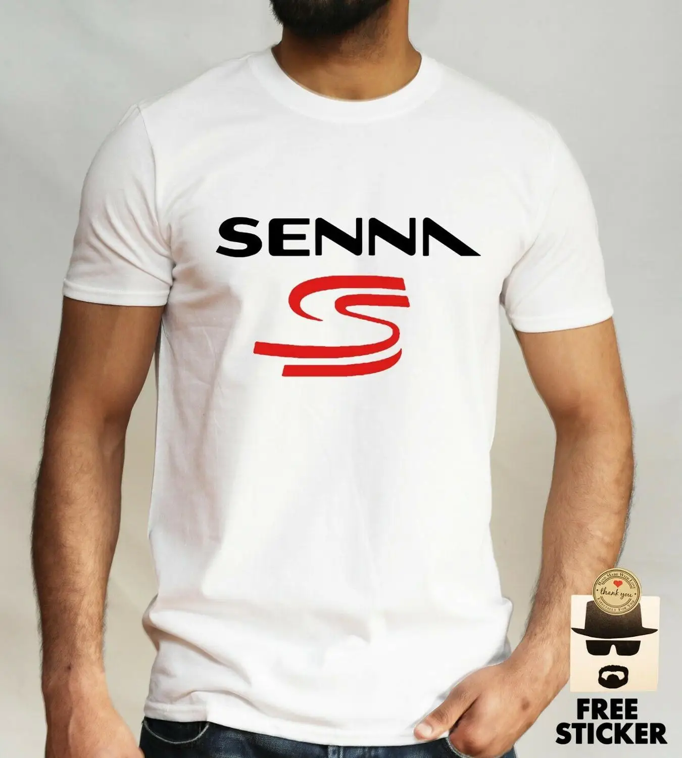 Ayrton Senna T Shirt Iconic World Championship Legend Mens Top Free Sticker Novelty Mens T-Shirts For Men Short Sleeve T Shirt
Ayrton Senna T Shirt Iconic World Championship Legend Mens Top Free Sticker Novelty Mens T-Shirts For Men Short Sleeve T Shirt