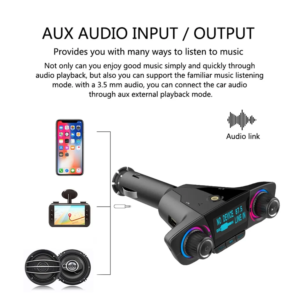Автомобильный плеер BT06 беспроводной в автомобиле Bluetooth FM передатчик двойной USB