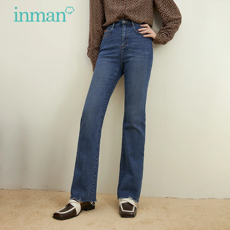 INMAN Women's Jeans Autumn Winter Slim High Waist Minimalist Washed Texture Vintage Denim Micro Flared Pants
INMAN Women's Jeans Autumn Winter Slim High Waist Minimalist Washed Texture Vintage Denim Micro Flared Pants