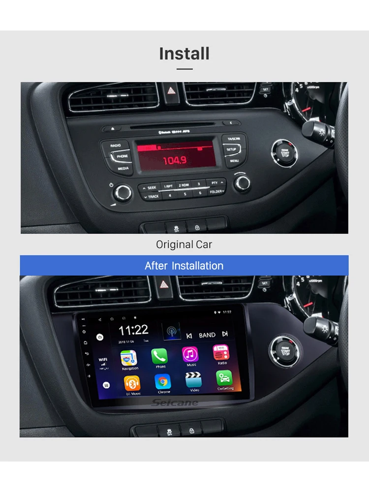 Автомобильный радиоприемник 1din Android10 для kia CEED правосторонний 2012-2018