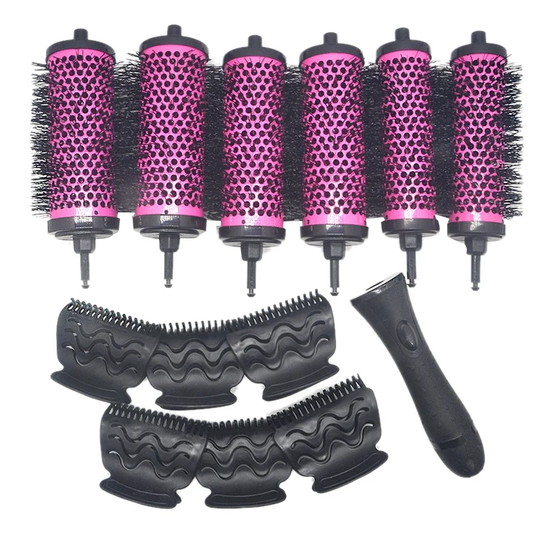 6pcs/set 3 Sizes Detachable Handle Hair Roller Brush with Positioning Clips Aluminum Ceramic Barrel Curler Comb Hairdresser
6pcs/set 3 Sizes Detachable Handle Hair Roller Brush with Positioning Clips Aluminum Ceramic Barrel Curler Comb Hairdresser