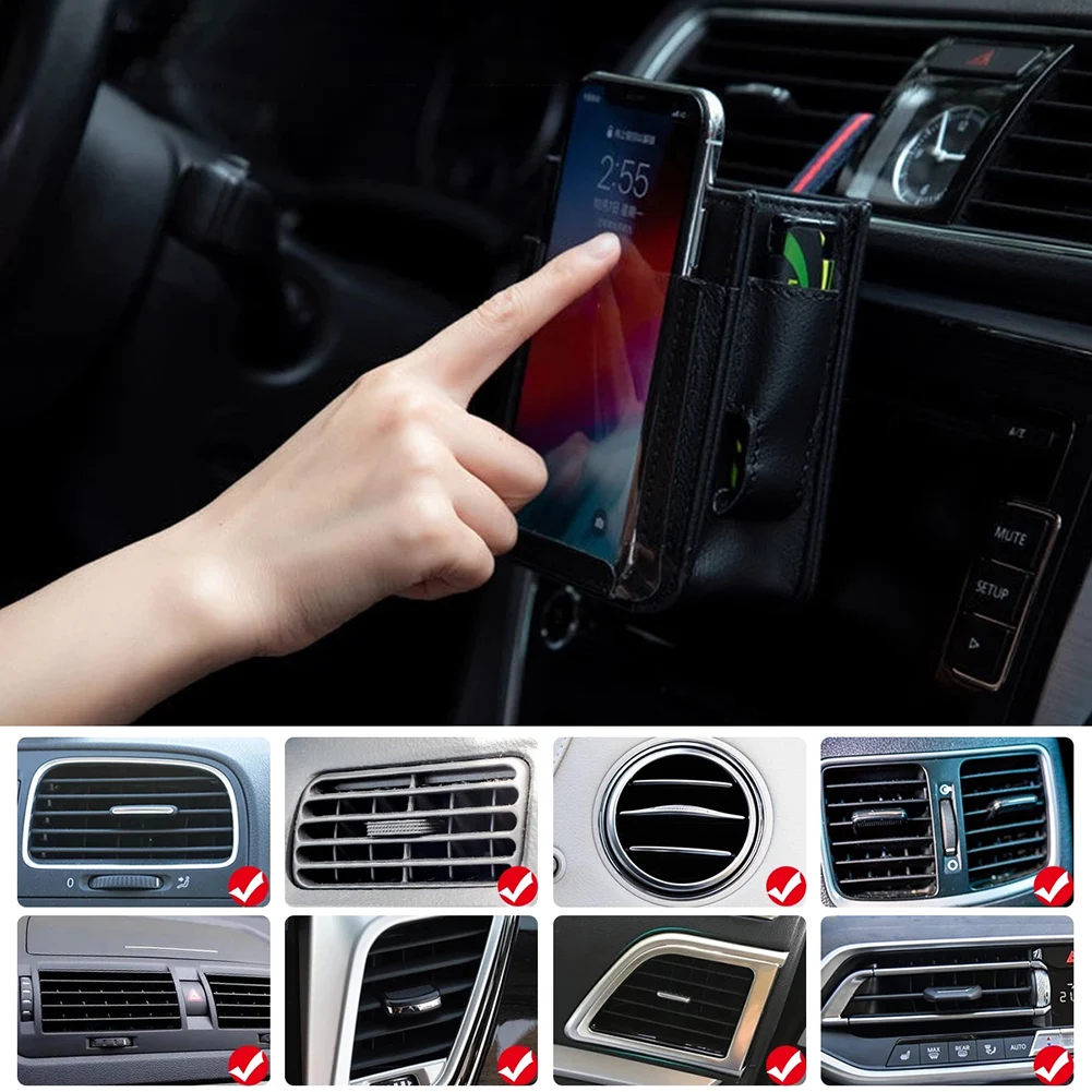 Car Air Vent Outlet Pocket Multi-function Organizer A/C Outlet Hanging Leather Storage Bag Phone Holder Car Interior Accessories
Car Air Vent Outlet Pocket Multi-function Organizer A/C Outlet Hanging Leather Storage Bag Phone Holder Car Interior Accessories