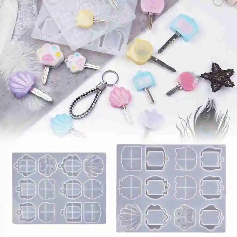 DIY Crystal Epoxy Resin Mold Keychain Key Head Key Cat Claw Mold Silicone Cover For Resin Mirror Q0P3
DIY Crystal Epoxy Resin Mold Keychain Key Head Key Cat Claw Mold Silicone Cover For Resin Mirror Q0P3