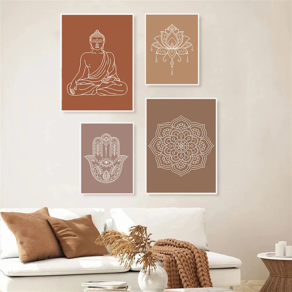 Mandala Buddha Lotus Neutral Colors Canvas Painting Boho Wall Art Print Poster Picture Zen Yoga Living Room Home Decor Cuadros
Mandala Buddha Lotus Neutral Colors Canvas Painting Boho Wall Art Print Poster Picture Zen Yoga Living Room Home Decor Cuadros