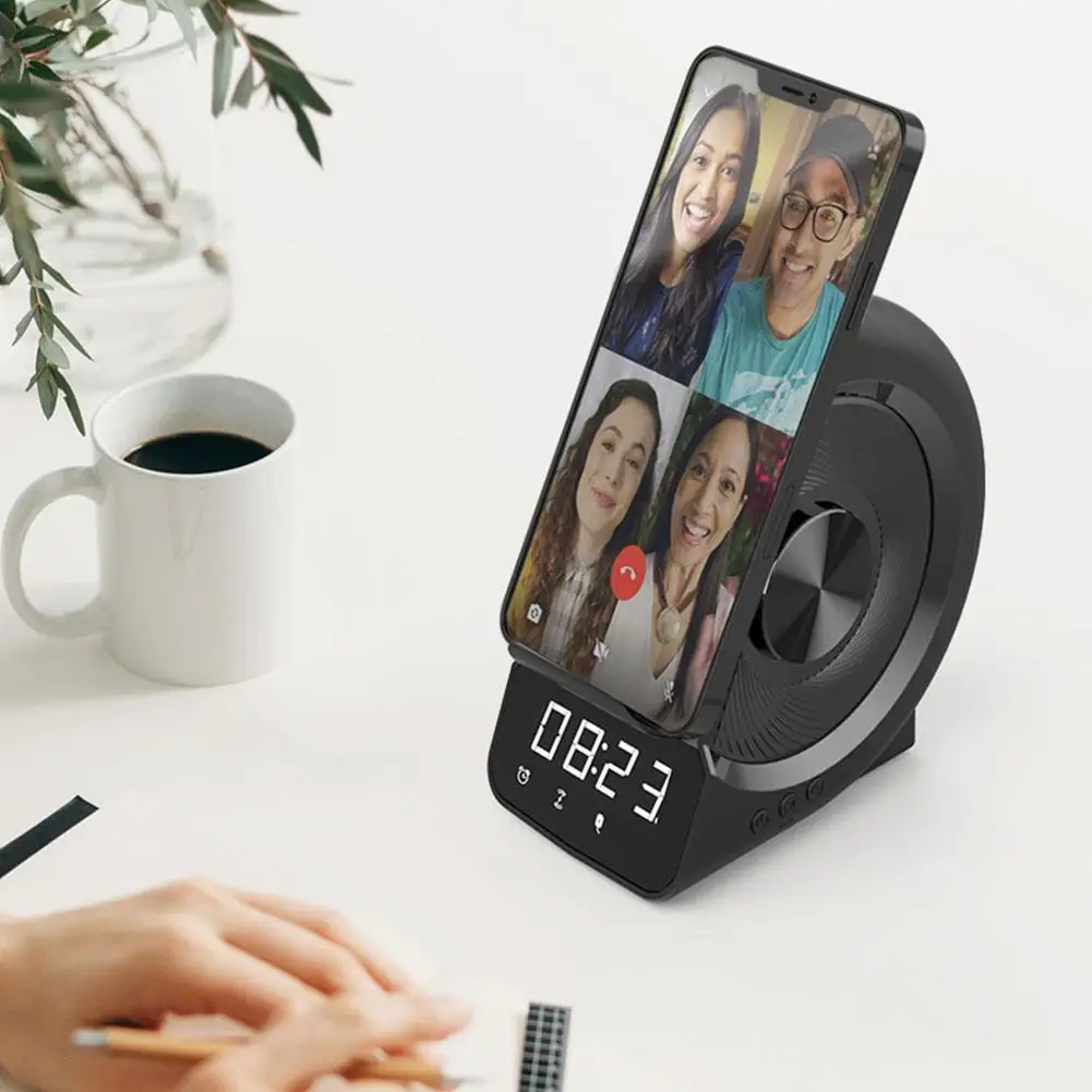 2021 New Three-in-one Creative Wireless Charging Bluetooth Speaker Clock Alarm Clock Bluetooth Speaker
2021 New Three-in-one Creative Wireless Charging Bluetooth Speaker Clock Alarm Clock Bluetooth Speaker