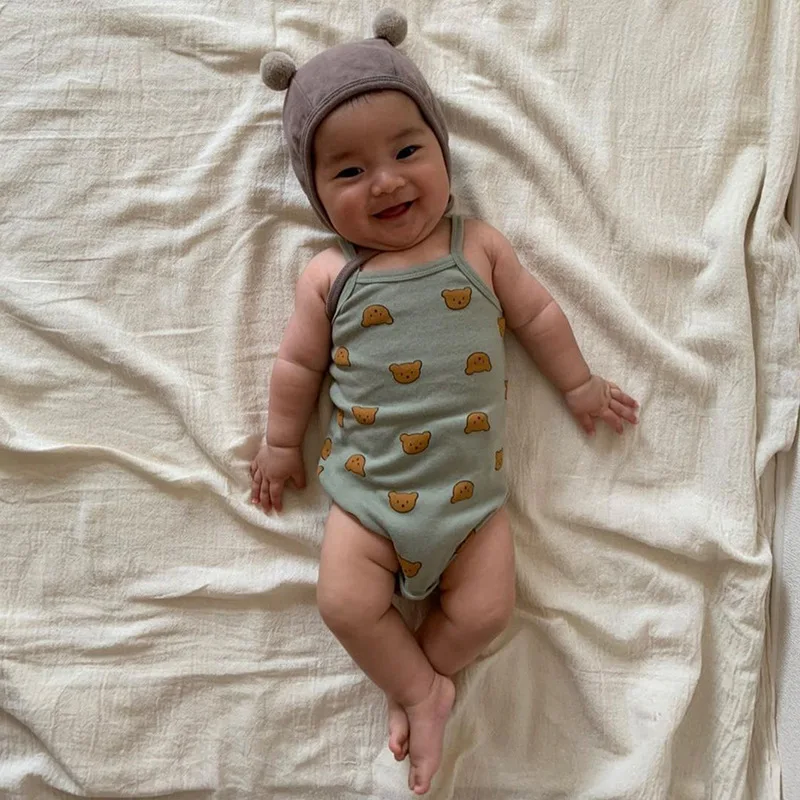 Summer New Baby Clothes Newborn Infant Boy Girl Cute Cartoon Printed Sleeveless Sling Bodysuit Kid Cotton Thin Bodysuits
Summer New Baby Clothes Newborn Infant Boy Girl Cute Cartoon Printed Sleeveless Sling Bodysuit Kid Cotton Thin Bodysuits