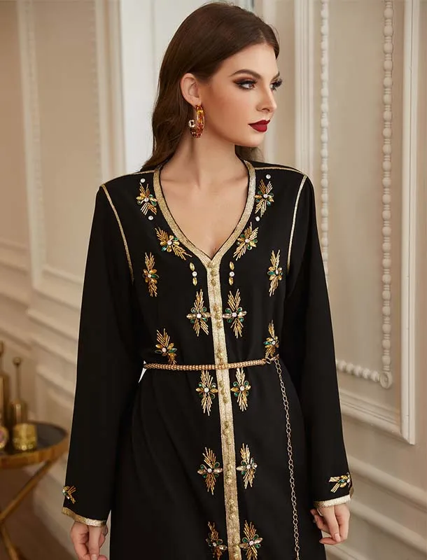 Eid Abaya Dubai Moroccan Kaftan Muslim Fashion Abayas for Women Turkish Dresses Caftan Marocain Islam Clothing Djellaba Femme
Eid Abaya Dubai Moroccan Kaftan Muslim Fashion Abayas for Women Turkish Dresses Caftan Marocain Islam Clothing Djellaba Femme