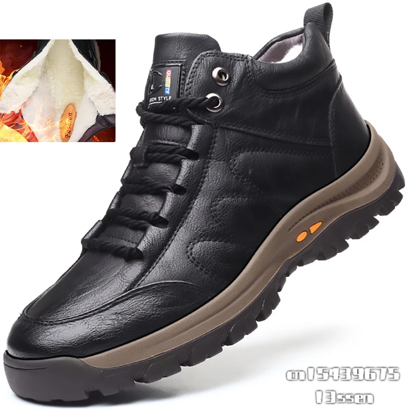 Winter Warm Men Boots Genuine Leather Wool Fur Outdoor Snow Boots Handmade Waterproof Working Non-slip Ankle Boots Botas Mujer
Winter Warm Men Boots Genuine Leather Wool Fur Outdoor Snow Boots Handmade Waterproof Working Non-slip Ankle Boots Botas Mujer