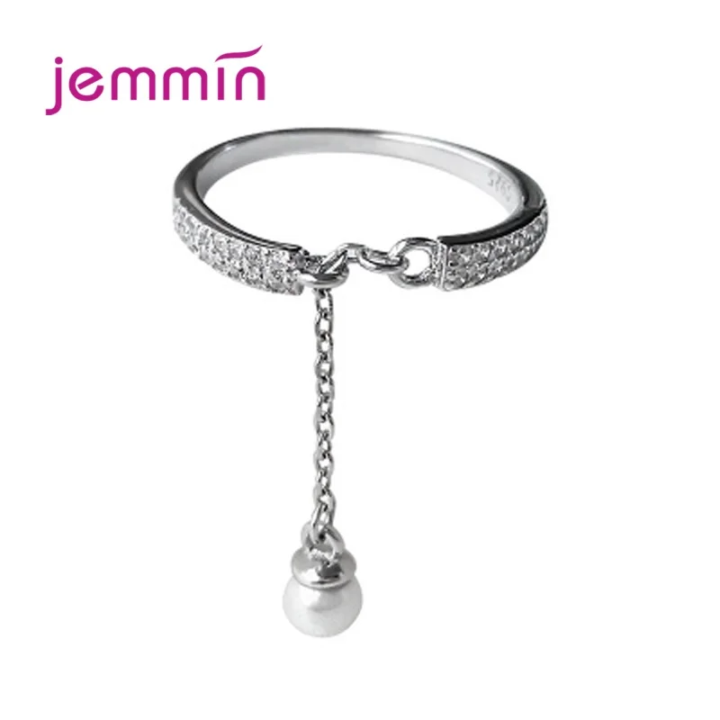 Trendy 925 Sterling Silver Rings for Women Adjustale Zircon Pearl Chain Tassel Rings Fashion Creative Party Jewelry Girls Gift
Trendy 925 Sterling Silver Rings for Women Adjustale Zircon Pearl Chain Tassel Rings Fashion Creative Party Jewelry Girls Gift