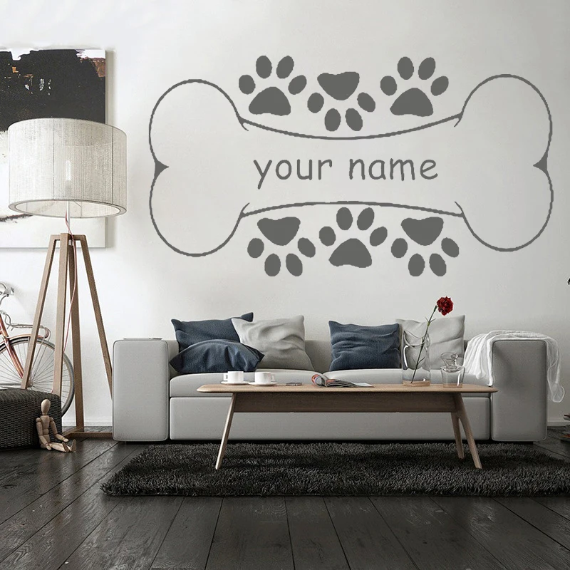 Dog Bone Wall Decals Decor Personalized Custom Name Pets Paw Vinyl Window Sticker Kids Bedroom Store Interior decoration HQ865
Dog Bone Wall Decals Decor Personalized Custom Name Pets Paw Vinyl Window Sticker Kids Bedroom Store Interior decoration HQ865