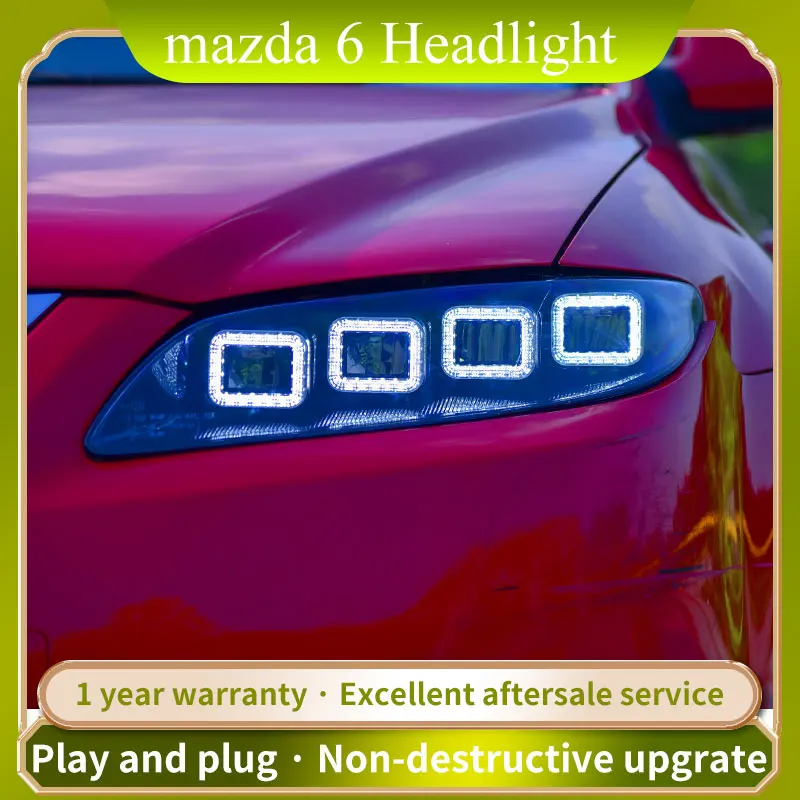 Full LED Head Lamp for Mazda 6 Headlights 2004-2012 Mazda6 Headlight LED DRL Dynamic Signal Angel Eye
Full LED Head Lamp for Mazda 6 Headlights 2004-2012 Mazda6 Headlight LED DRL Dynamic Signal Angel Eye