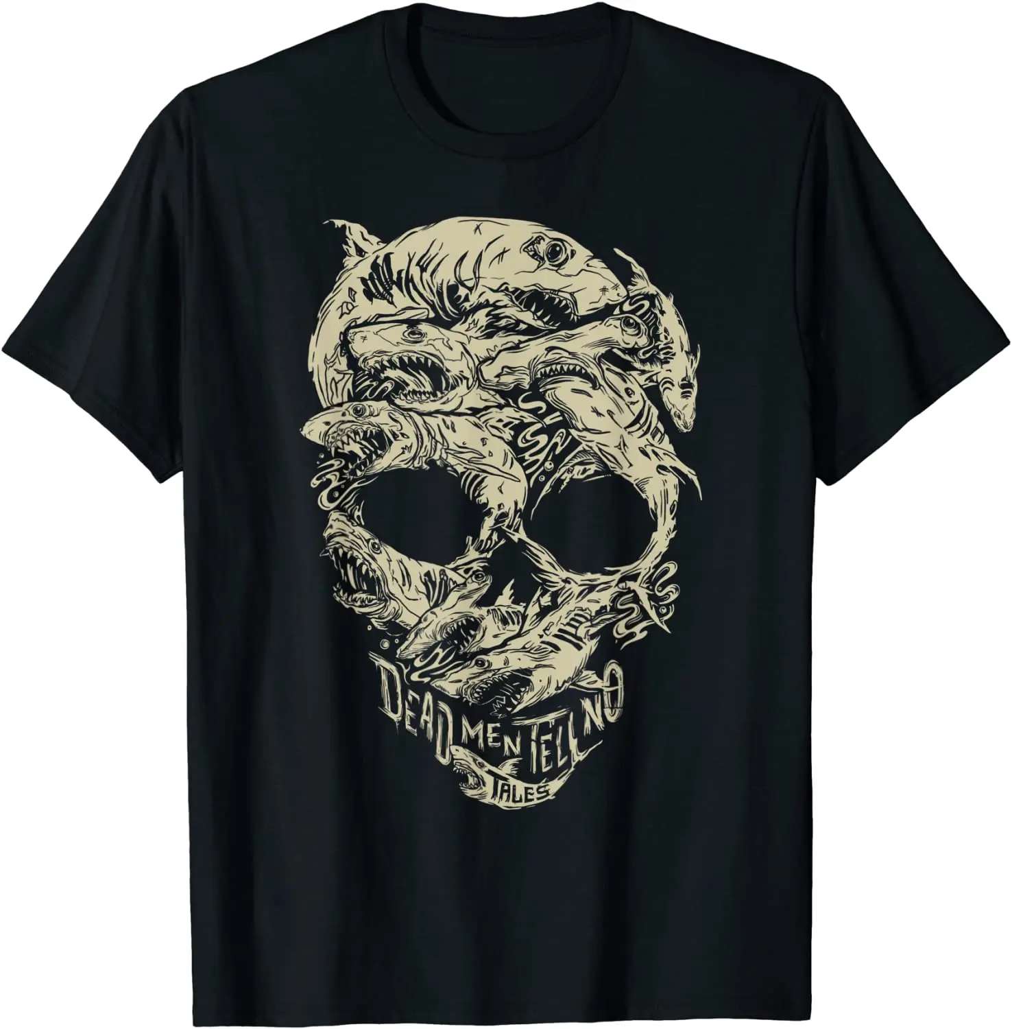 2021 Summer Men's T-shirt Multiple Sharks Stitched Into A Skull Letter Print Casual High-quality Cotton Simple Men's Clothing
2021 Summer Men's T-shirt Multiple Sharks Stitched Into A Skull Letter Print Casual High-quality Cotton Simple Men's Clothing