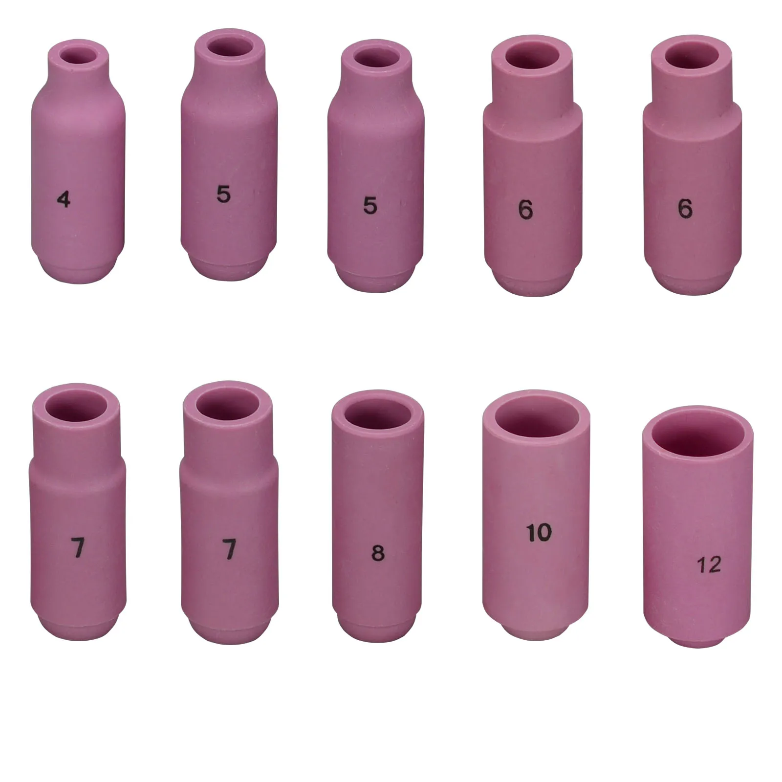 TIG Alumina Nozzles Ceramic Shield Cup 10N44#12 10N45#10 10N46#8 10N47#7 10N48#6 10N49#5 10N50#4 Kit Fit SR WP 17 18 26 10pcs
TIG Alumina Nozzles Ceramic Shield Cup 10N44#12 10N45#10 10N46#8 10N47#7 10N48#6 10N49#5 10N50#4 Kit Fit SR WP 17 18 26 10pcs