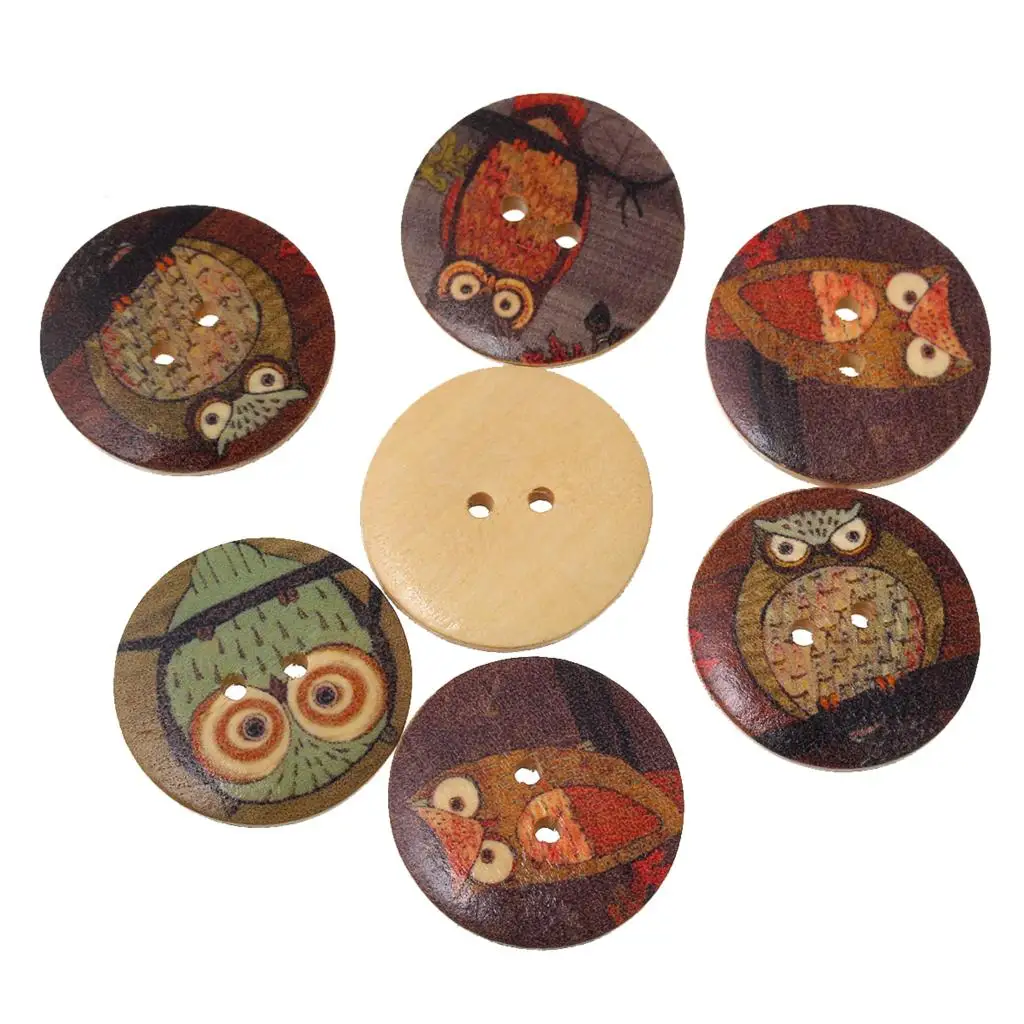 50pcs Round Coffee Color Painted Wood Sewing Button Scrapbooking Round At Random 2 Holes Owl Halloween Pattern 3cm Dia
50pcs Round Coffee Color Painted Wood Sewing Button Scrapbooking Round At Random 2 Holes Owl Halloween Pattern 3cm Dia