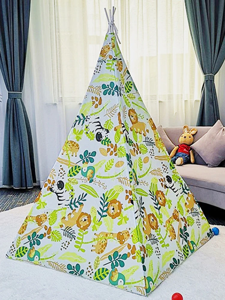 Play House Foldable Indian Wigwam For Children Tipi Folding Outdoor Girl Boy Teepee Original Triangle Gift Games Indoor Toy Tent 
Play House Foldable Indian Wigwam For Children Tipi Folding Outdoor Girl Boy Teepee Original Triangle Gift Games Indoor Toy Tent