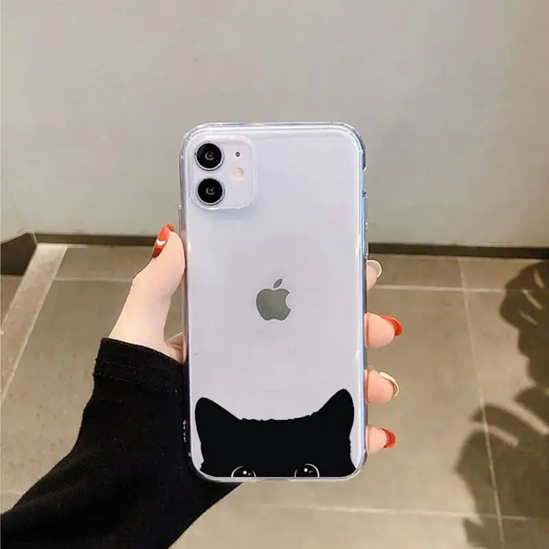 Cute animal black cat fashion funda funda coque shell Phone Case Transparent for iPhone 6 7 8 11 12 s mini pro X XS XR MAX Plus
Cute animal black cat fashion funda funda coque shell Phone Case Transparent for iPhone 6 7 8 11 12 s mini pro X XS XR MAX Plus