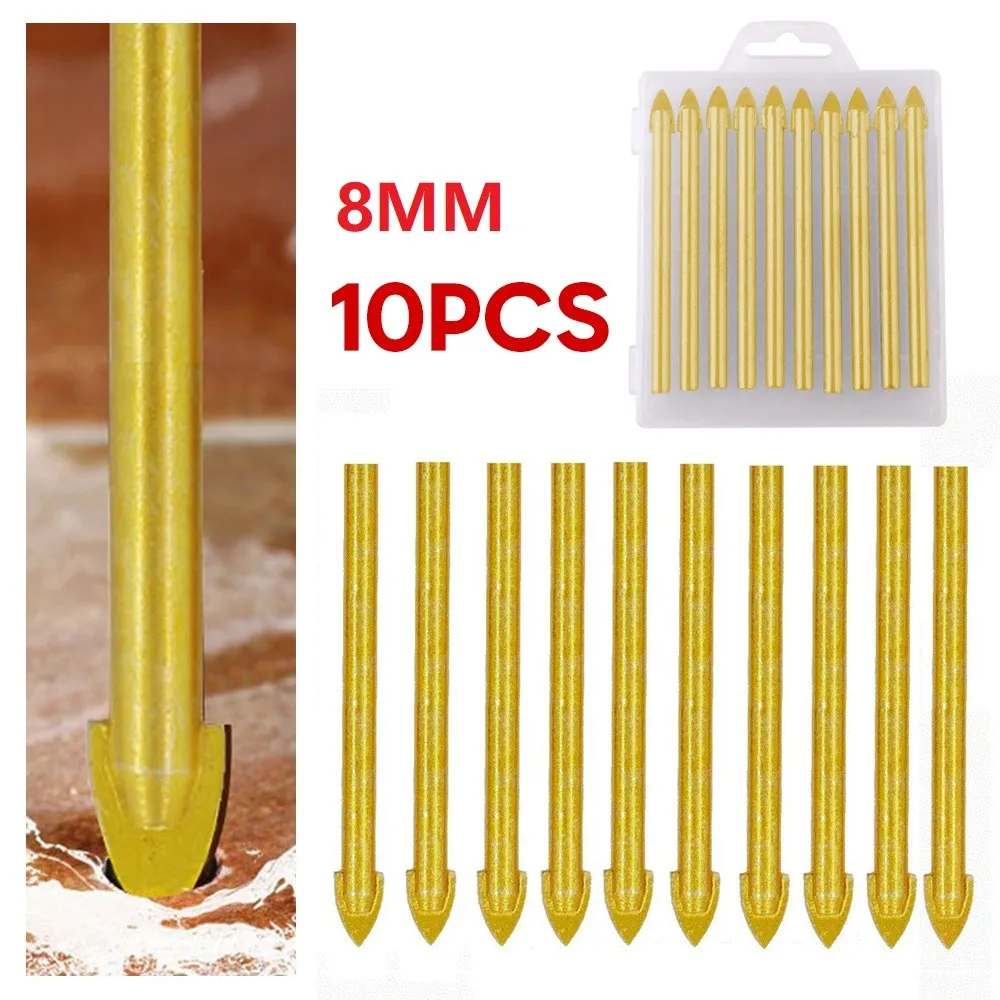 10pcs 8mm Drill Bits Ceramic Tile Glass Drill Bit Tungsten Carbide Spear Head Drilling Bit Suitable For 6mm Hole Ceramic Tile
10pcs 8mm Drill Bits Ceramic Tile Glass Drill Bit Tungsten Carbide Spear Head Drilling Bit Suitable For 6mm Hole Ceramic Tile