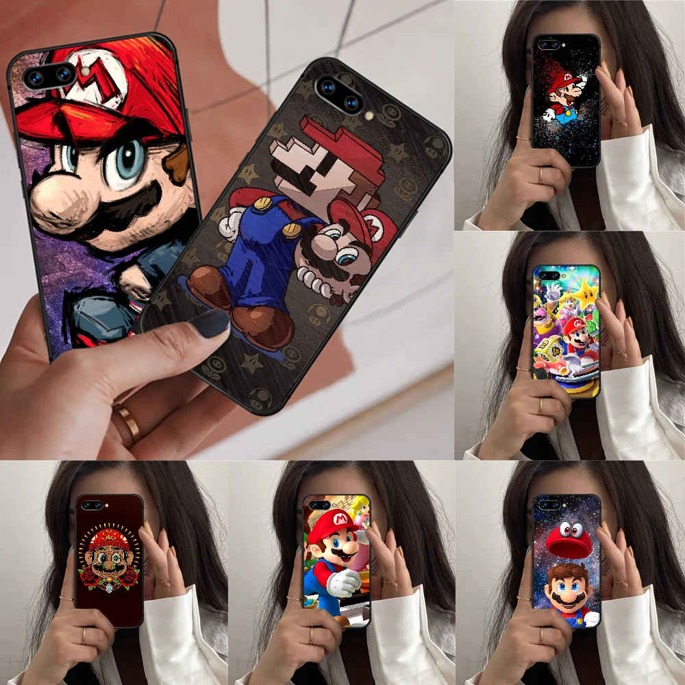 

Super Marios Phone Case For HUAWEI Honor 7 8 A 9 X Mate 10 i 20 V 40 Pro Lite Y7 2019 black Hoesjes Painting Coque Tpu Funda