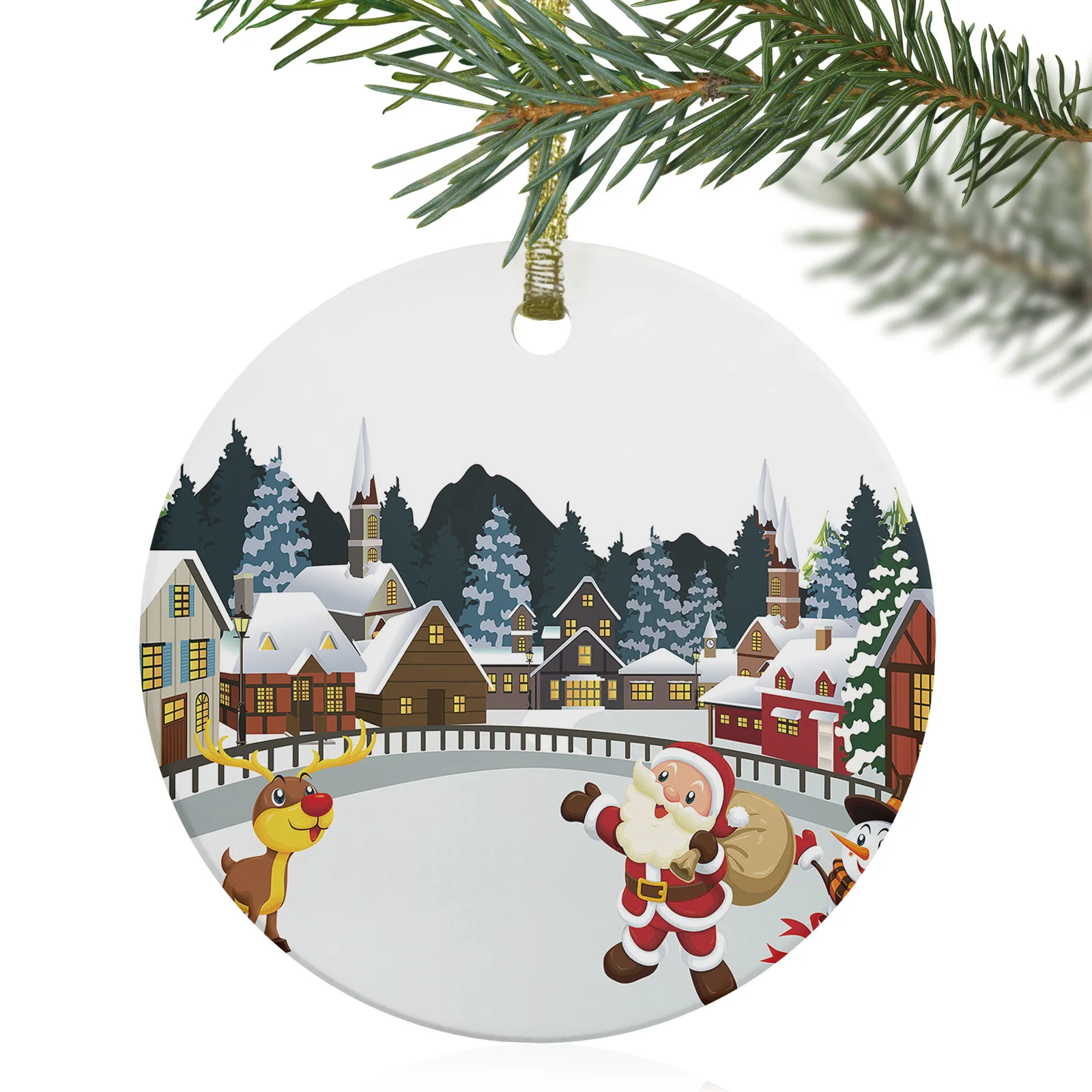 Керамическая подвеска, Рождественский домик для вечеринки, Санта-Клаус, снеговик, лось, рождественские подвесные украшения, подарки для укр... 
Керамическая подвеска, Рождественский домик для вечеринки, Санта-Клаус, снеговик, лось, рождественские подвесные украшения, подарки для укр...