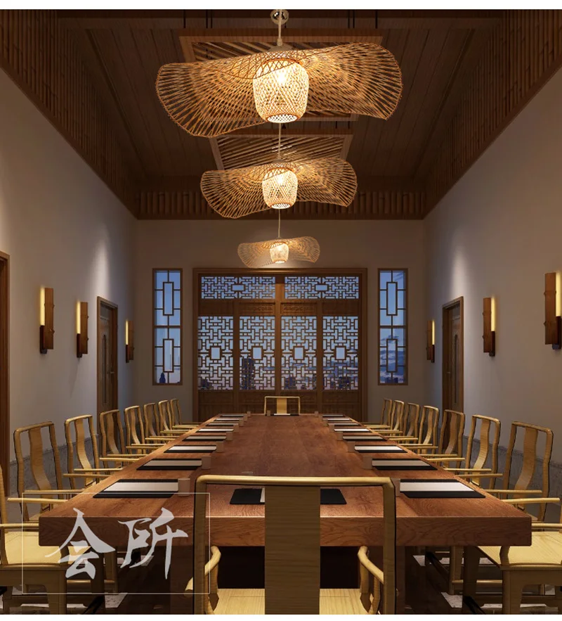 Chinese Bamboo Weaving Wicker Rattan Shade Cap Pendant Light E27 lamps Lanterns Handmade Living Room Hotel Pendant Lamps
Chinese Bamboo Weaving Wicker Rattan Shade Cap Pendant Light E27 lamps Lanterns Handmade Living Room Hotel Pendant Lamps