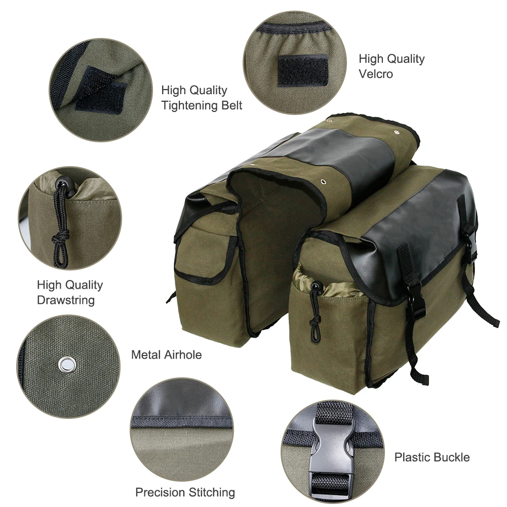 New Upgrade Universal Motorbike Touring Saddle Bag Motorcycle Canvas Panniers Box Moto Side Left & Right Oil Tank Tool Pack
New Upgrade Universal Motorbike Touring Saddle Bag Motorcycle Canvas Panniers Box Moto Side Left & Right Oil Tank Tool Pack