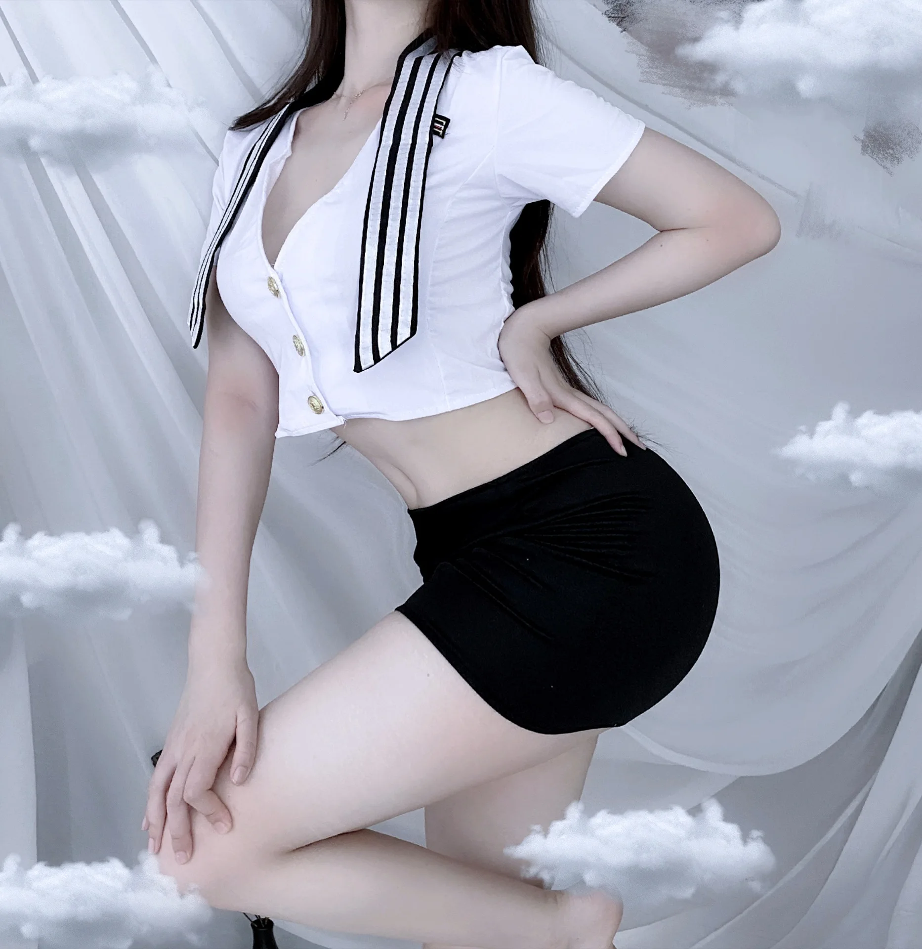 Sexy Lingerie Sexy Uniform Temptation Suit Nightclub Stewardess Policewoman Tight Transparent Student Skirt
Sexy Lingerie Sexy Uniform Temptation Suit Nightclub Stewardess Policewoman Tight Transparent Student Skirt