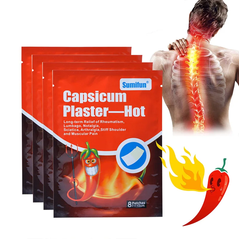 8Pcs/Bag Red Capsicum Plaster Muscle Back Pain Relieve Body Relaxation Patch Arthritis Joint Pain Killer Medical Stickers
8Pcs/Bag Red Capsicum Plaster Muscle Back Pain Relieve Body Relaxation Patch Arthritis Joint Pain Killer Medical Stickers