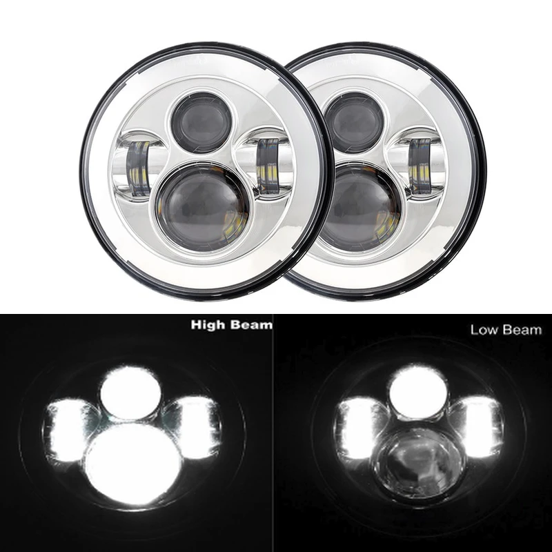 2PCS 7" Inch Round LED Headlights Kit High Low Beam for Land Rover Defender 90 110 for Lada Niva 4X4 Offroad Lamps Car Accessory
2PCS 7" Inch Round LED Headlights Kit High Low Beam for Land Rover Defender 90 110 for Lada Niva 4X4 Offroad Lamps Car Accessory