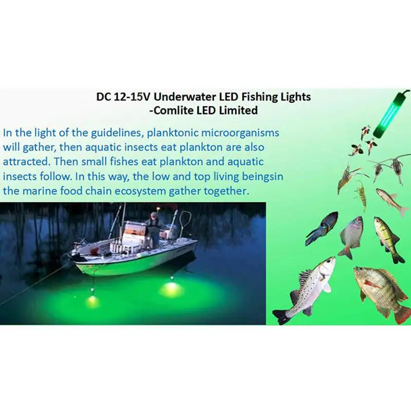 Boat 12V LED Night Fishing Submersible Underwater Underwater Outdoor Attracting Fish Lamp Water Crappie Fluorescent Light
Boat 12V LED Night Fishing Submersible Underwater Underwater Outdoor Attracting Fish Lamp Water Crappie Fluorescent Light