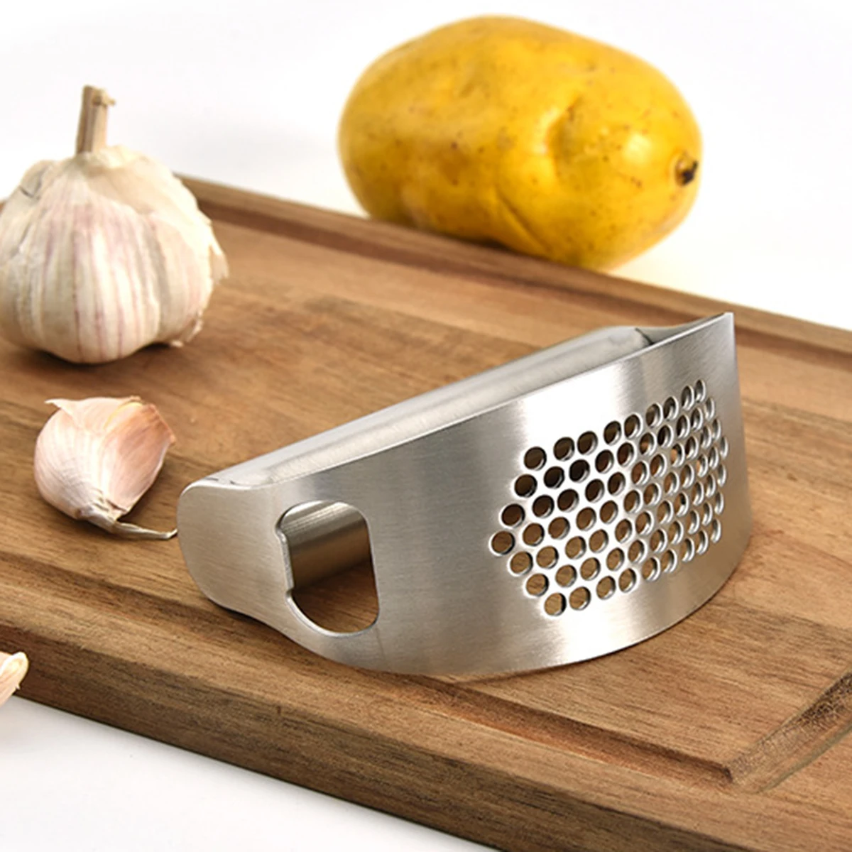 Stainless Steel Garlic Press Manual Grinding 2-IN-1 Multi-function Bottle Opener Garlic Press Vegetable Tools Kitchen Gadgets
Stainless Steel Garlic Press Manual Grinding 2-IN-1 Multi-function Bottle Opener Garlic Press Vegetable Tools Kitchen Gadgets