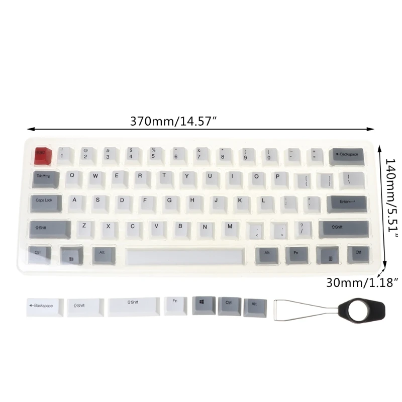 61 Keys Keyset Double Color PBT Thick Keycap for GK61 SK61 Mechanical Keyboard 
61 Keys Keyset Double Color PBT Thick Keycap for GK61 SK61 Mechanical Keyboard