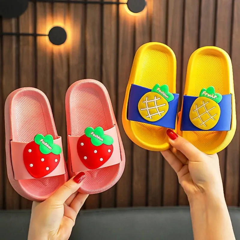 Summer children's fruit slippers boys and girls' indoor bath lovely soft thick bottom word slippers baby cartoon cool slippers
Summer children's fruit slippers boys and girls' indoor bath lovely soft thick bottom word slippers baby cartoon cool slippers
