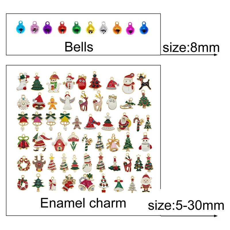 Julie Wang 20PCS Enamel Christmas Charms And Bell Mixed Santa Claus Tree Deer Hat Snowman Pendant Jewelry Making Accessory
Julie Wang 20PCS Enamel Christmas Charms And Bell Mixed Santa Claus Tree Deer Hat Snowman Pendant Jewelry Making Accessory