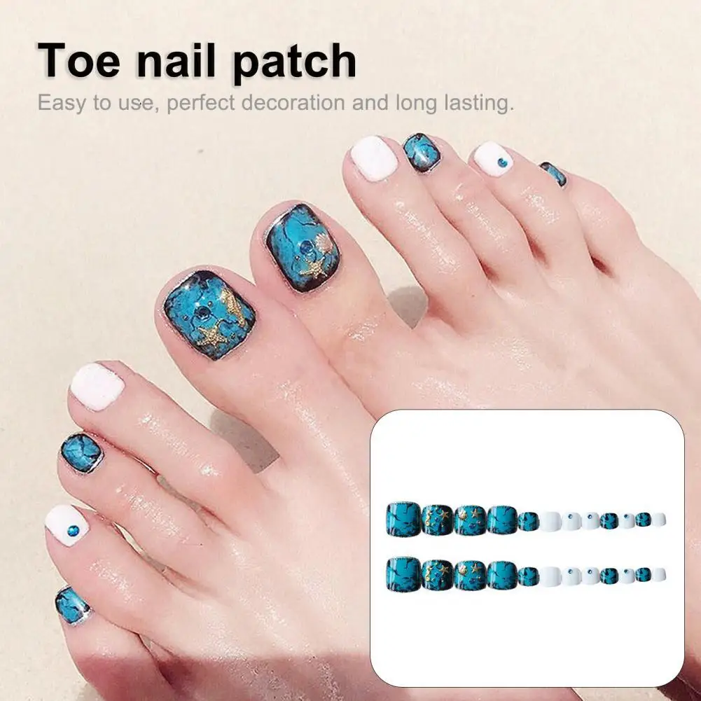 Fine Workmanship 24Pcs Elegant Beauty Makeup False Toenails with Glue Fake Tips Exquisite for DIY
Fine Workmanship 24Pcs Elegant Beauty Makeup False Toenails with Glue Fake Tips Exquisite for DIY