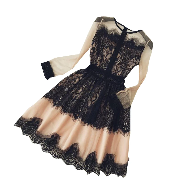 Lolita Dress Vintage Gothic Lace Round Neck Long Sleeve Slim Tutu Dress Cos Loli Tea Party Temperament Women Retro Dress Party
Lolita Dress Vintage Gothic Lace Round Neck Long Sleeve Slim Tutu Dress Cos Loli Tea Party Temperament Women Retro Dress Party