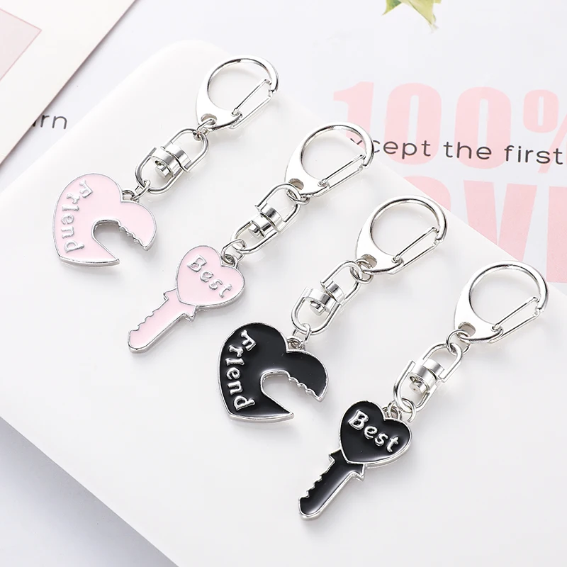 2 Piece Set Best Friend Keychain Black Pink Heart Lock Key Gift for Friends Fashionable Keychain for Bags Jewelry Gift
2 Piece Set Best Friend Keychain Black Pink Heart Lock Key Gift for Friends Fashionable Keychain for Bags Jewelry Gift