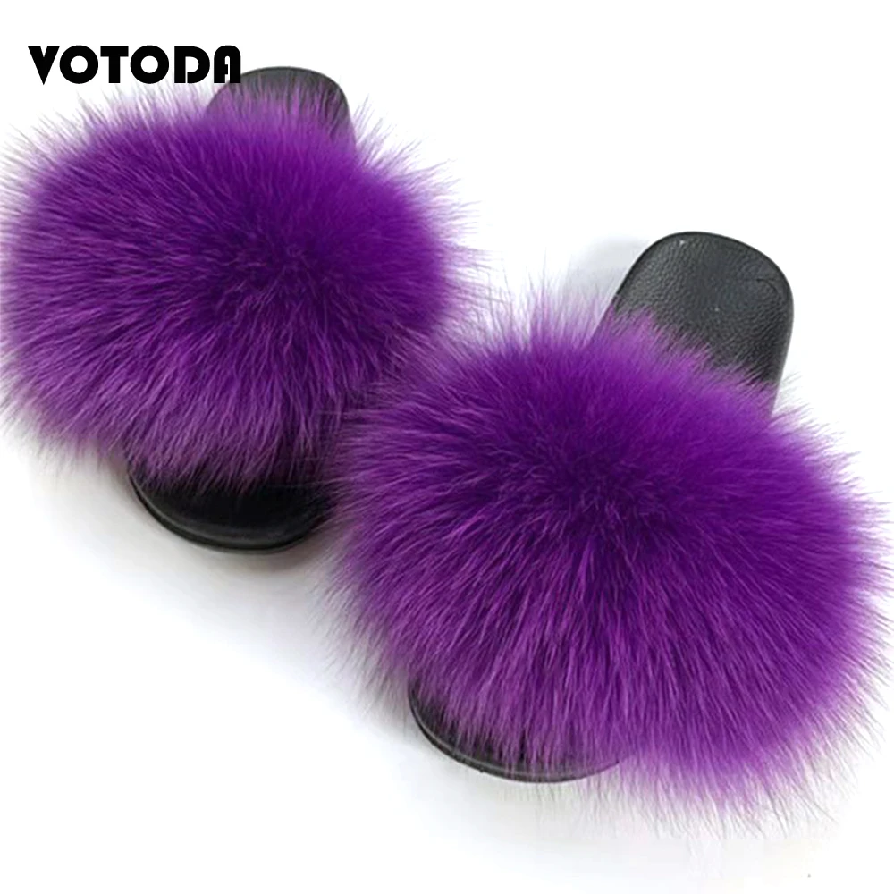 VOTODA Fluffy Fur Slippers Women Fur Flip Flops Flat Furry Real Fox Hair Slides Summer Sandals With Fur Luxury Woman Furry Shoes
VOTODA Fluffy Fur Slippers Women Fur Flip Flops Flat Furry Real Fox Hair Slides Summer Sandals With Fur Luxury Woman Furry Shoes